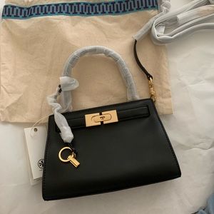Tory Burch Black Mini Bag with Gold Accents